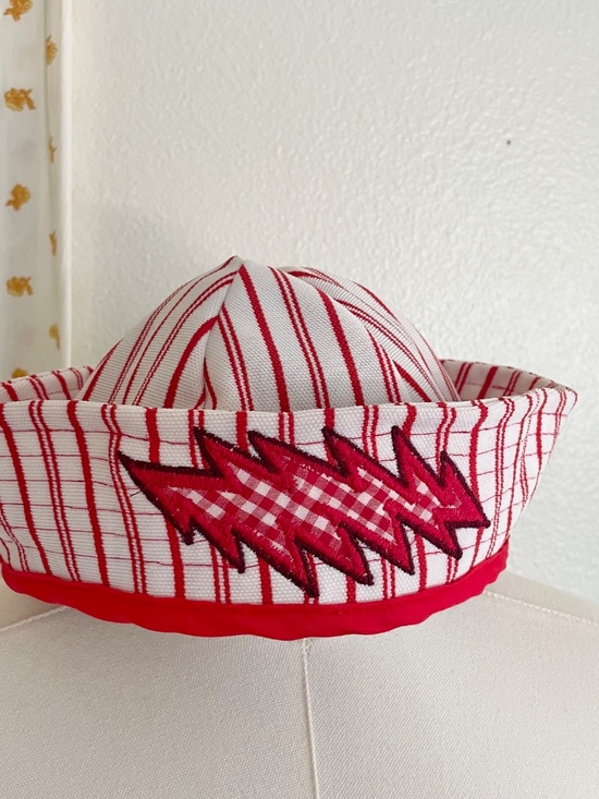 Handmade Lost Sailor Hat Upcycled Vintage Fabric Dead Inspired Bolt main image 5